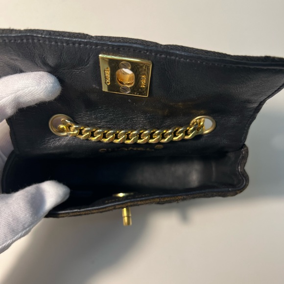 Chanel CC Vintage Mini Classic Quilted Square Single Flap Crossbody Bag Purse - Picture 12 of 15